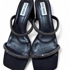 Steve Madden Black Glittery Heels